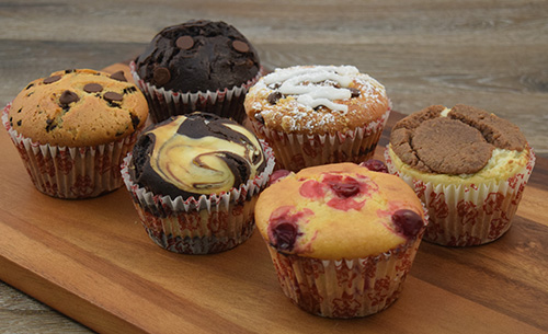 Jumbo muffins 6 types